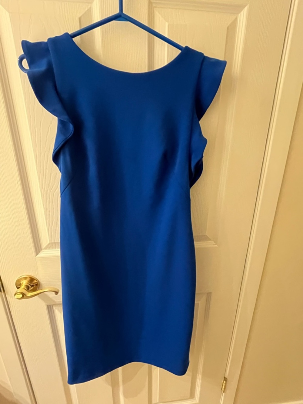 Calvin Klein Cobalt Blue Cap Sleeve Sheath Dress